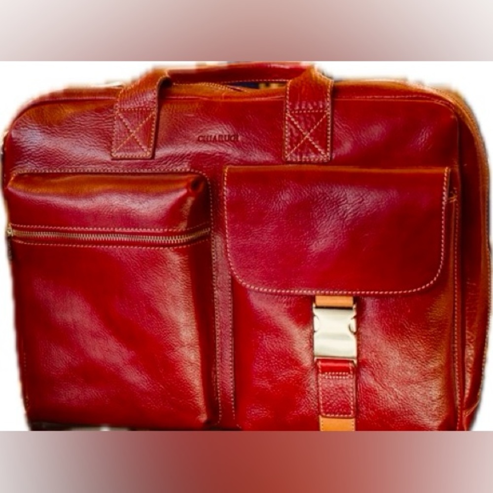 Professional Chiarugi Leather Briefcase, imported from Florence, Italy. New